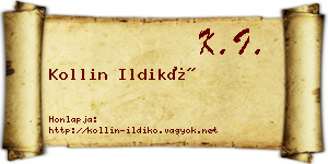 Kollin Ildikó névjegykártya